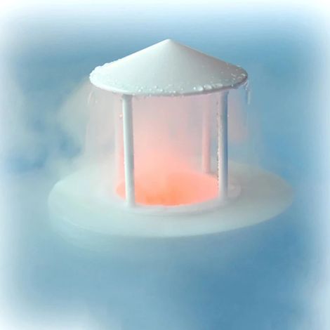 1 brumisateur flottant avec lumière LED, fontaine à eau pour jardin, piscine, bassin et aquarium (1/5)