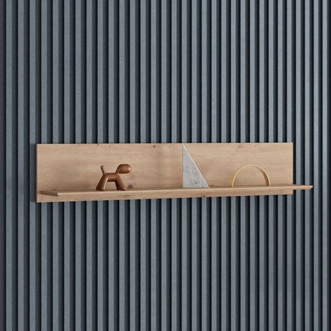Mensola Lusern, un Ripiano, Sfumatura Colore Struttura Rovere Nodi, 128x20x24h cm Marrone Rovere Nodi (1/5)