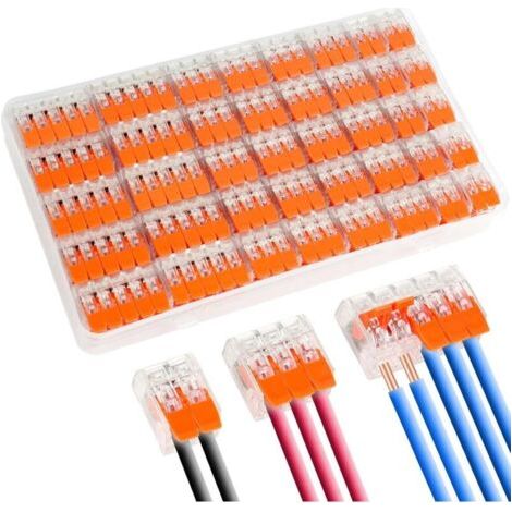 90PCS Connecteurs Électriques Rapide de Fil à Levier-écrou, Connecteur de Fil Compact Conducteur, Domino Électrique Connecteurs D'épissage pour Circuit en Ligne 28-12 AWG, PA/PC Ignifuge (1/5)