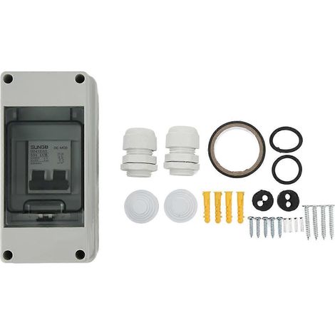 Disjoncteur miniature CC, bipolaire, 50 A, 1000 V, interrupteur de sectionnement étanche IP65 pour systèmes photovoltaïques solaires