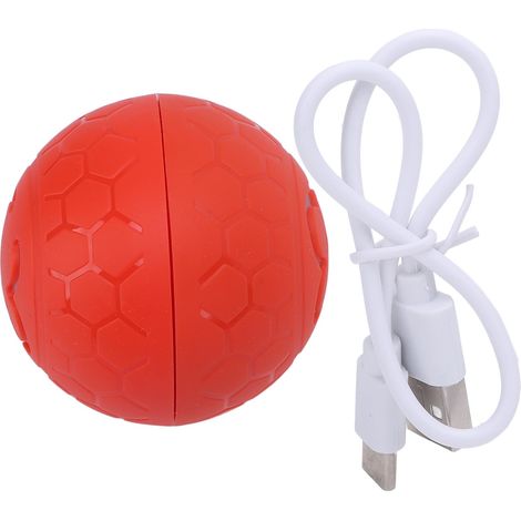 Balle Interactive Chien Chat - Sans Marque - Modèle Auto-Roulante - Plastique Résistant aux Morsures Orange 5.6cm (1/5)