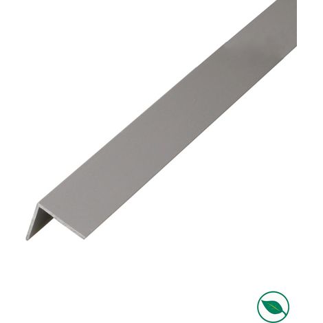 Lot de 20 baguettes angles PVC gris 2600 x 15 x 15 mm