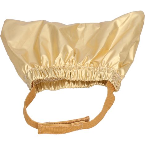 Chapeau de Douche Imperméable pour Chien et Chat, Anti-Eau avec Bords Ajustables et Respirant en Polyester, Doré M