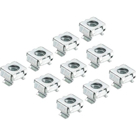 M6 Cage Écrous Carbone Acier pour Server Grille Cabinets, Bleu Blanc Paquet 30 (1/5)