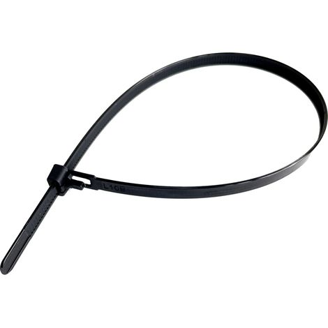 Fascetta a Strappo per Cablaggio Riapribile Uniko Nero 7,6 x 200 mm