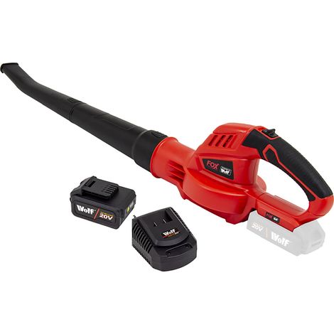 Fox 20V Cordless Leaf Blower, 4Ah Battery & Fast Charger Included