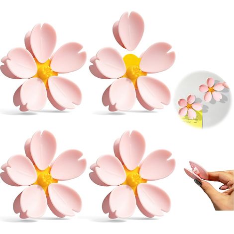 clips magnéticos con forma de flor para refrigerador y decoración del hogar: clips para bolsas de alimentos, pan y comida para mascotas. (1/5)