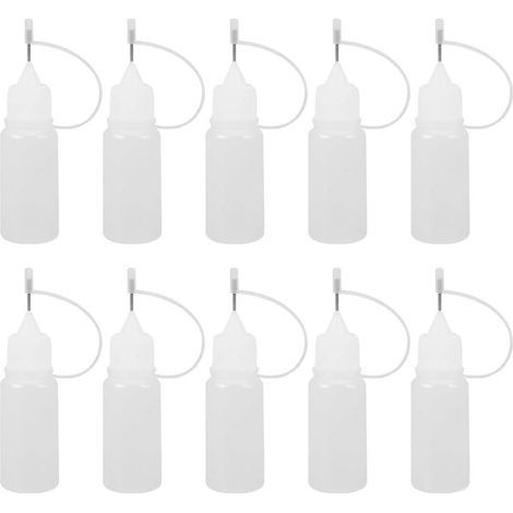 20pcs bouteilles d'aiguille vides, applicateur de bouteille de colle de bouteille de colle vide de 20 ml avec outil de pointe d'aiguille pour l'encre d'huile de colle E-Liquid (1/5)