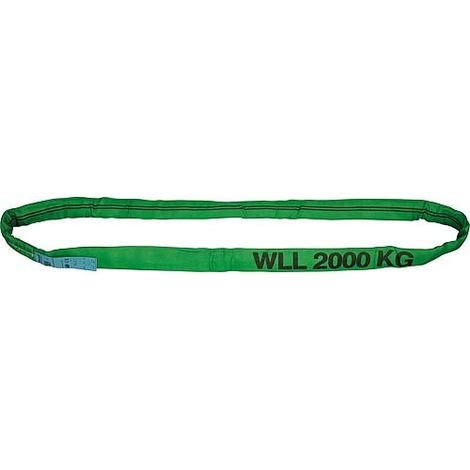Sangle ronde en polyester DIN EN1492-2 jaune  3t, longueur 8m