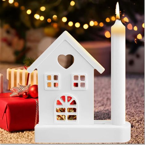 Moules en silicone pour maisons, bougeoirs, bougeoirs en silicone avec socle, moule de coulée maison, bougeoir, moule en silicone DIY pour béton, bougeoir en ciment DIY (1/5)