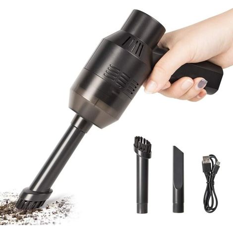 Mini aspirapolvere, aspirapolvere per tastiera del computer, aspirapolvere portatile ricaricabile tramite USB per pulire computer, casa, cucce per animali e auto - Crezuo