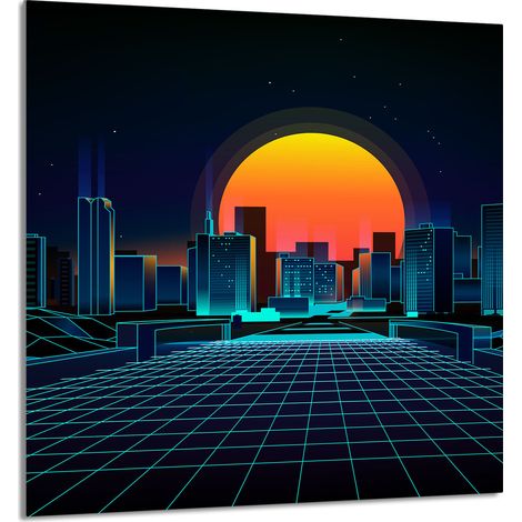 GLASPLATTE FÜR KÜCHE 60x65 City (1/5)