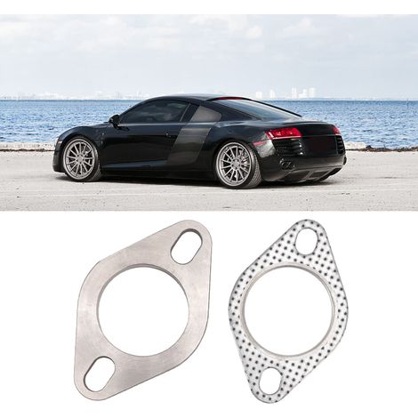 Kit de raccordement de bride d'échappement à 2 boulons de 2 pouces pour collecteurs d'échappement catback, en acier inoxydable (2" (51,8 mm)) (numéro de pièce : TU-FLN02) (1/5)