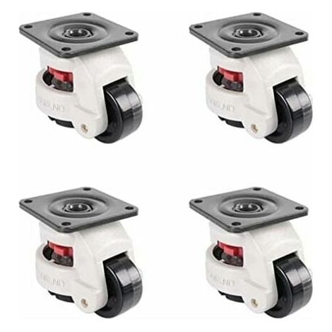 4 roulettes pivotantes et rétractables pour machines industrielles, roulettes robustes en nylon GD-60F (1/5)