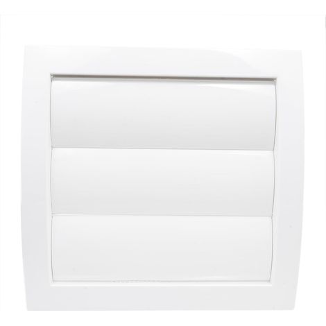 Blanc. Connexion Ø100mm. Grille de ventilation avec lamelles mobiles, store vénitien, grille de fermeture à clapet anti-retour. Fabriqué en plastique ABS. (1/5)