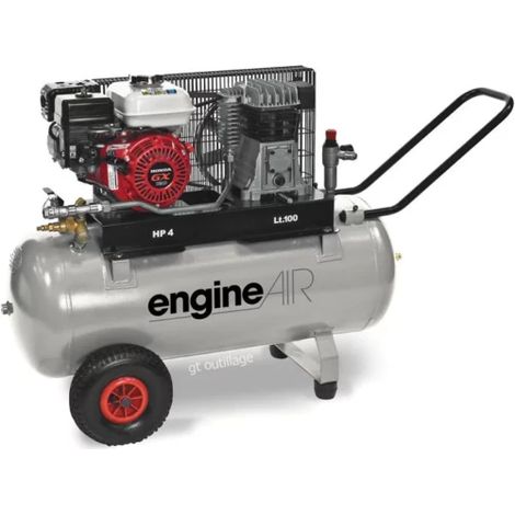 Abac – Compresseur d'air thermique essence 4,8 CV – Débit 19,2 m3/h – Capacité réservoir 100L – Pression 10 bar – Moteur Honda GP160 (1/2)