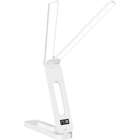 Lampe bureau LED horloge connectée monotête enfichable (1/4)