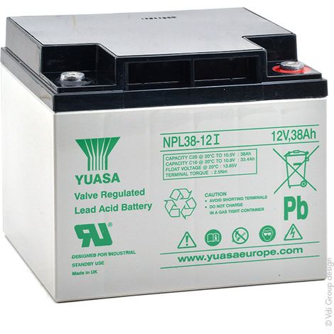 Yuasa - Batterie plomb AGM YUASA NPL38-12I 12V 38Ah M5-F (1/3)