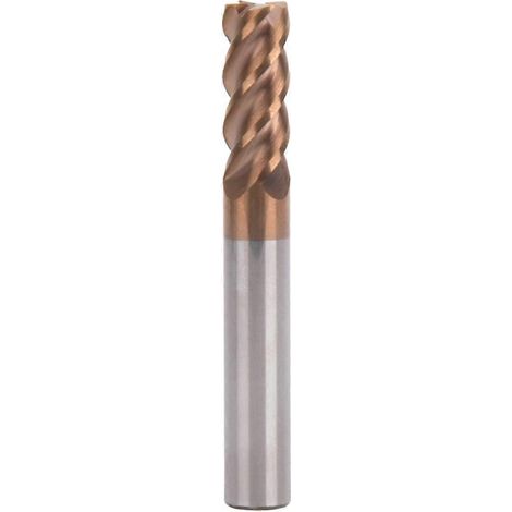 Wolframstahl-Fräser, 4-schneidig, beschichteter Schaftfräser zur Bearbeitung von Metallen HRC60° (D8604T)