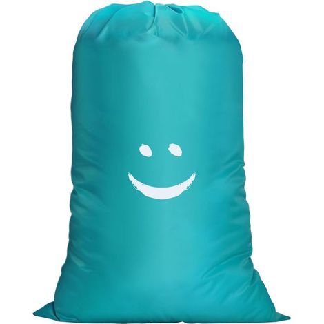 Sac à Linge Large, 120L Sacoche à Linge Pliable, Sac Visage Souriant avec Cordon de Serrage, Léger Sacs de Linge Pliables pour Hôtel Dortoir Voyages (1/5)