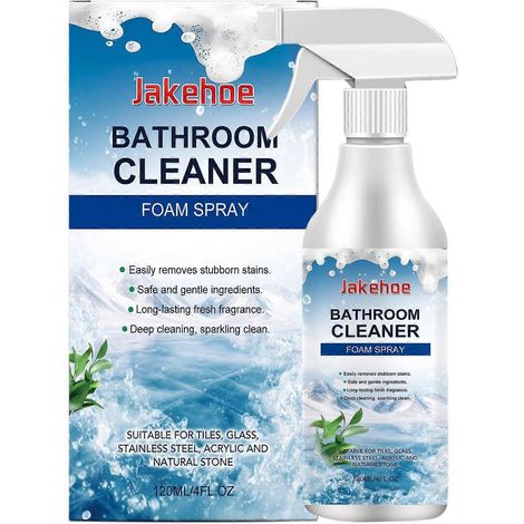 2 piècesNettoyant mousse nettoyant pour salle de bain 120 ml. Élimine les taches tenaces. Formule douce et sûre. Nettoyage en profondeur. Parfum frais. Idéal pour carrelage et vitres. Cadeau idéal. (1/5)