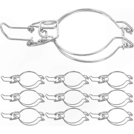 Couvercles pour bocaux de conserve avec attaches métalliques - 10 accessoires pour bocaux en verre pour la conservation