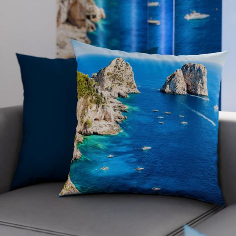 Lot de 2 Taies d'Oreillers 30x30 cm 100% Microfibre Hypoallergénique, Housse Oreiller Rectangulaire Bleu Marine 03, Paquet de 2 (1/3)