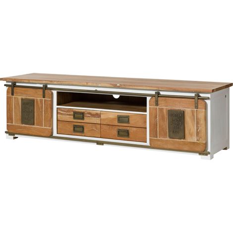 TV-Board Mango 200x55x55 weiß lackiert RAILWAY 314 (1/4)