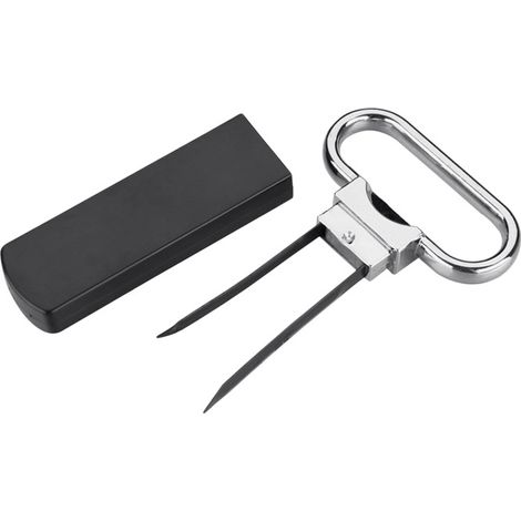 Ouvre-bouteille à double dent, en acier inoxydable, avec capuchon de protection. (1/5)