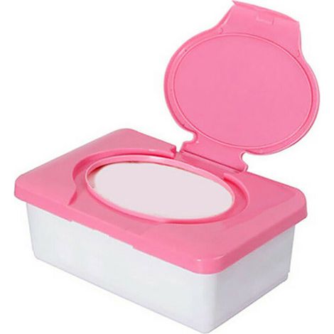 Boîte de rangement pour serviettes hygiéniques, boîte porte-lingettes, étui en plastique pour mouchoirs humides avec couvercle (1/5)