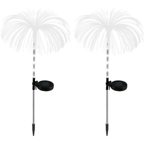 luci solari da esterno impermeabili a forma di medusa e di fiore che cambiano colore (7 colori) per vialetti, patii e feste in giardino.
