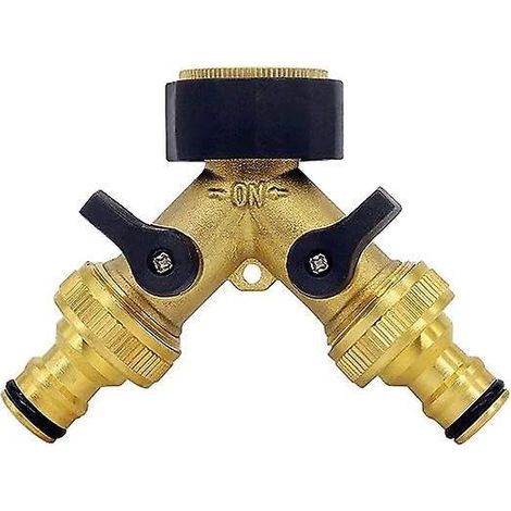 raccord En Y Pour Tuyau D'arrive (tuyau D'arrive Bidirectionnel, Laiton 24 Mm (3/4"), Raccord En Y), Compatible Avec Les Systmes De Raccordement D