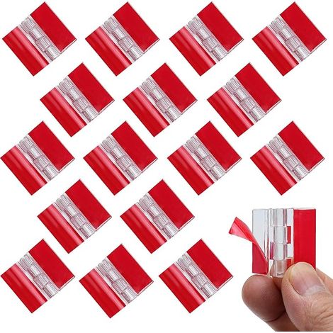 16 Pieces Acrylic Hinges, 30x35mm Transparent Self Adhesive Hinges, Plastic Continuous Piano Hinge Hinge Tools Transparent Folding Hinge Tools for Crafts (1/5)