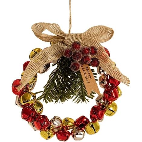 Décorations de Noël en forme de cloche, guirlandes de cloches scintillantes, cloches en corde, décorations de sapin de Noël, ornements pour sapin de Noël (1/4)
