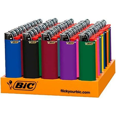 Encendedor bic maxi j26 expositor de 50 unidades colores surtidos