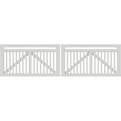 Plus Doppeltor Linea 300 x 80 cm RAL 9010 Weiß (1/2)