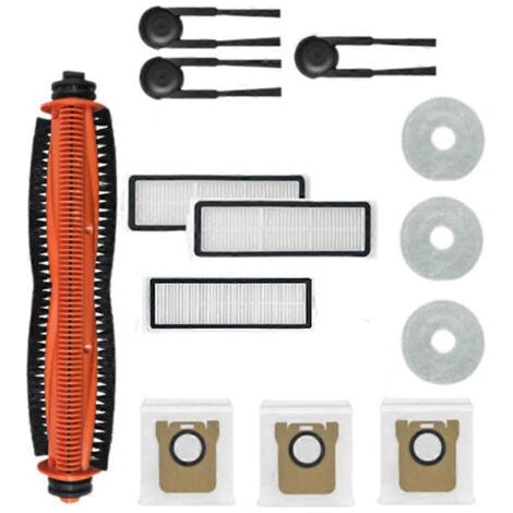 13 accessoires pour aspirateur Xiaomi Mijia M40S/OV31CN : rouleau principal, brosse latérale, filtre HEPA, chiffon de nettoyage et sacs à poussière.