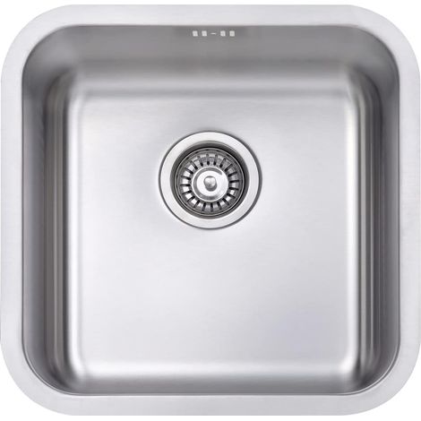 JASSFERRY Küchenspüle 1 Becken Unterbau-Küchenspüle, 450 x 450 mm Unterbauspüle aus Edelstahl mit Abfallsieb (1/5)