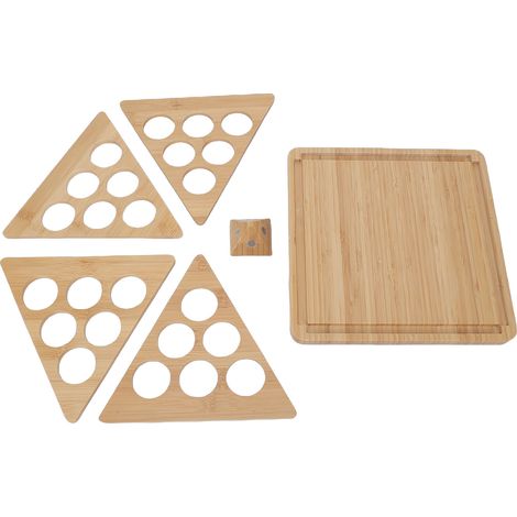 Rangement capsules café bois triangle rotatif 24 dosettes support stable design moderne gain de place pour cuisine bureau (1/5)