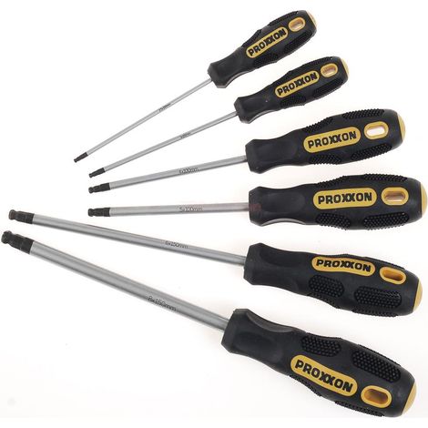 Proxxon 22642 FLEX-DOT Satz Schraubendreher Innensechskant HEX 6tlg, HX2,5-HX8 (1/2)
