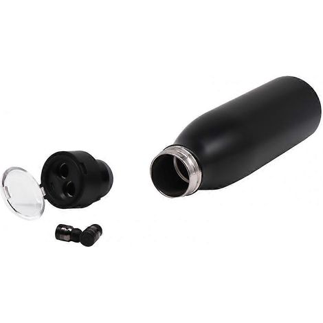 Gourde isotherme 600 ml TWS avec maintien de la chaleur, écouteurs sans fil multifonctionnels en acier inoxydable et Bluetooth