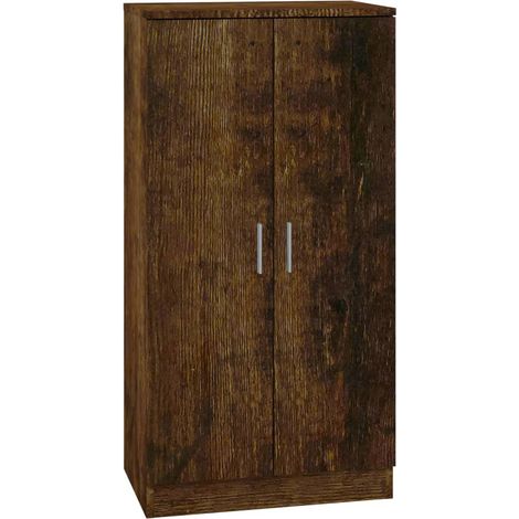 Armoire à chaussures Chêne fumé 55x35x108 cm Bois d'ingénierie vidaXL