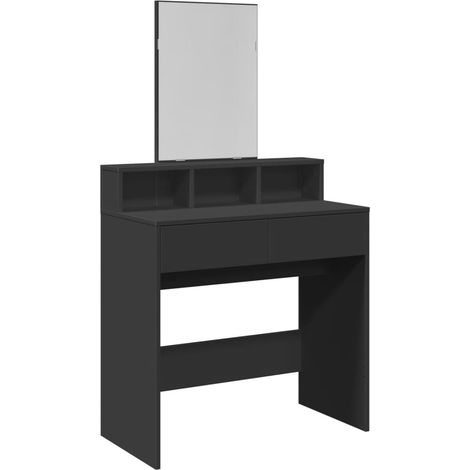 Maison Exclusive - Toeletta con Specchio Nero 80x41x144,5 cm