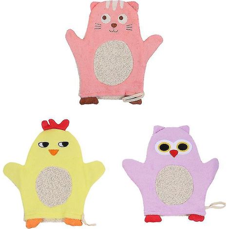 3-teiliges Baby-Badehandschuh-Set