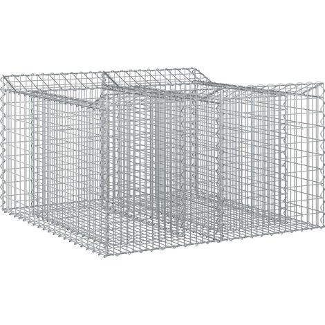 Maison Exclusive - Gabionen-Hochbeet Silber
