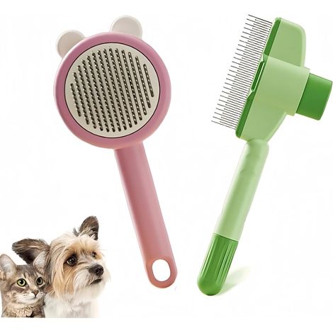 Hautfreundliches Design, geeignet für langes und kurzes Haar, flohabweisend, entwirrt, entfernt abgestorbene Haare. (1/5)