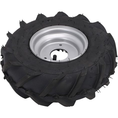 Pneu 13x5.00 6 avec Jante en Alliage argenté, Pneu Tubeless en Caoutchouc Anti-crevaison pour VTT, Quad, Kart, Voiturette de, Mini-moto, Tondeuses (1/5)
