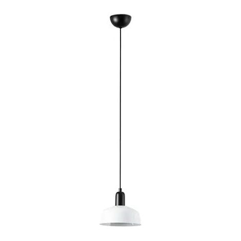 Faro Tatawin Kleine kuppelförmige Pendel-Deckenleuchte Schwarz, Weiß glänzend 1x E27
