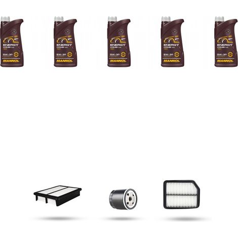 Kit tagliando 3 FILTRI e 5L OLIO compatibile con Chevrolet Aveo 1.4 16v 69kw dal 2006 (1/4)