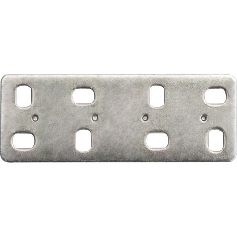 Piastrina di giunzione dritta asolata 120 x 30 spessore 2 mm. - 4 pz.